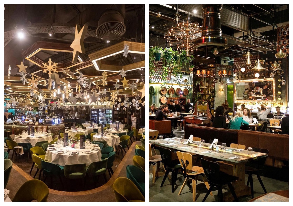 colaj cu doua fotografii, una din restaurant Uanderful, alta cu restaurant Biutiful din Bucuresti