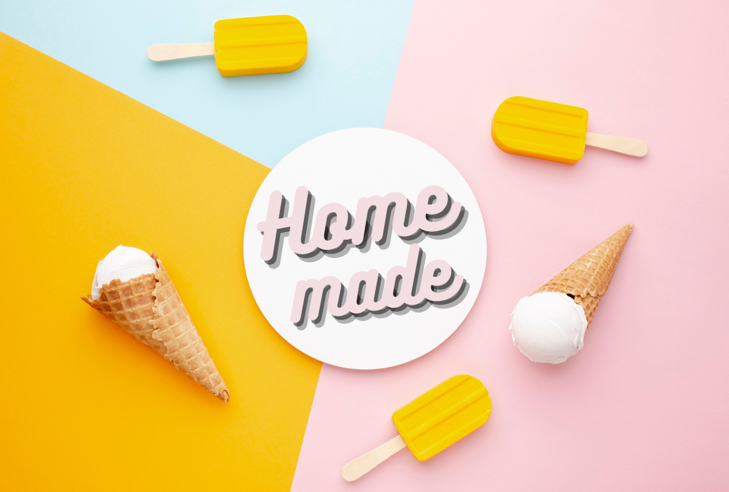 compozitie foto cu inghetata la pahar si la cornet, imagine reprezentativa pentru cele mai bune aparate de făcut înghețată acasă