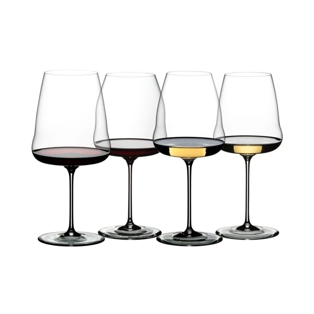 set de 4 pahare de vin pentru Cabernet, Pinot Noir, Sauvignon Blanc și Chardonnay