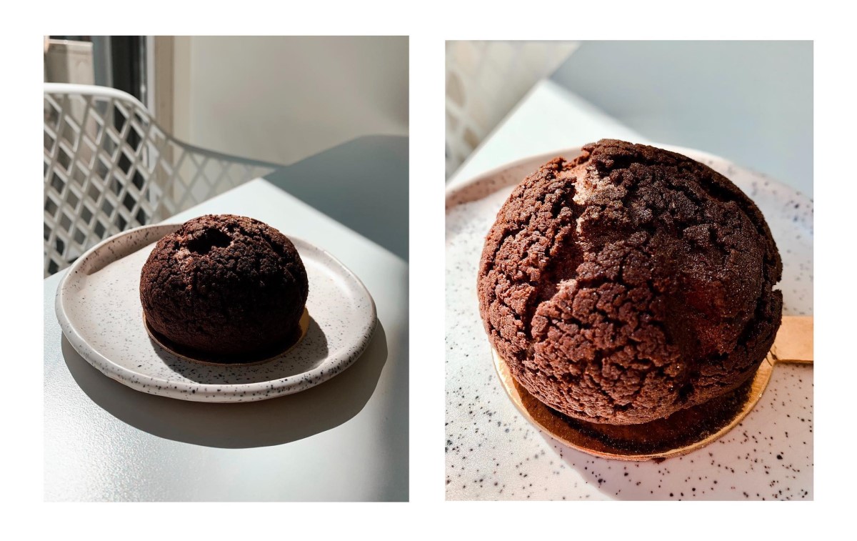 colaj foto cu choux cu ciocolata de la Ohlala Patisserie, recomandare desert despre ciocolată