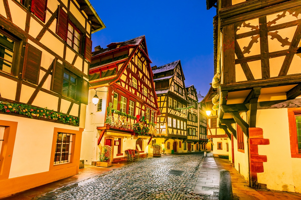 Strasbourg, France. Petite France medieval district of Strassburg in Alsace.
