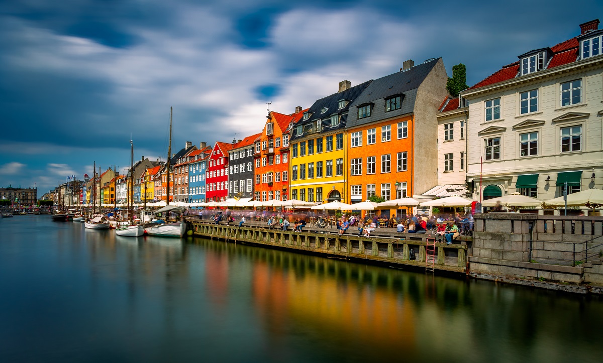 Nyhavn 28'' long exposure during the day of this beautiful canal in Copenhagen, Denmark.