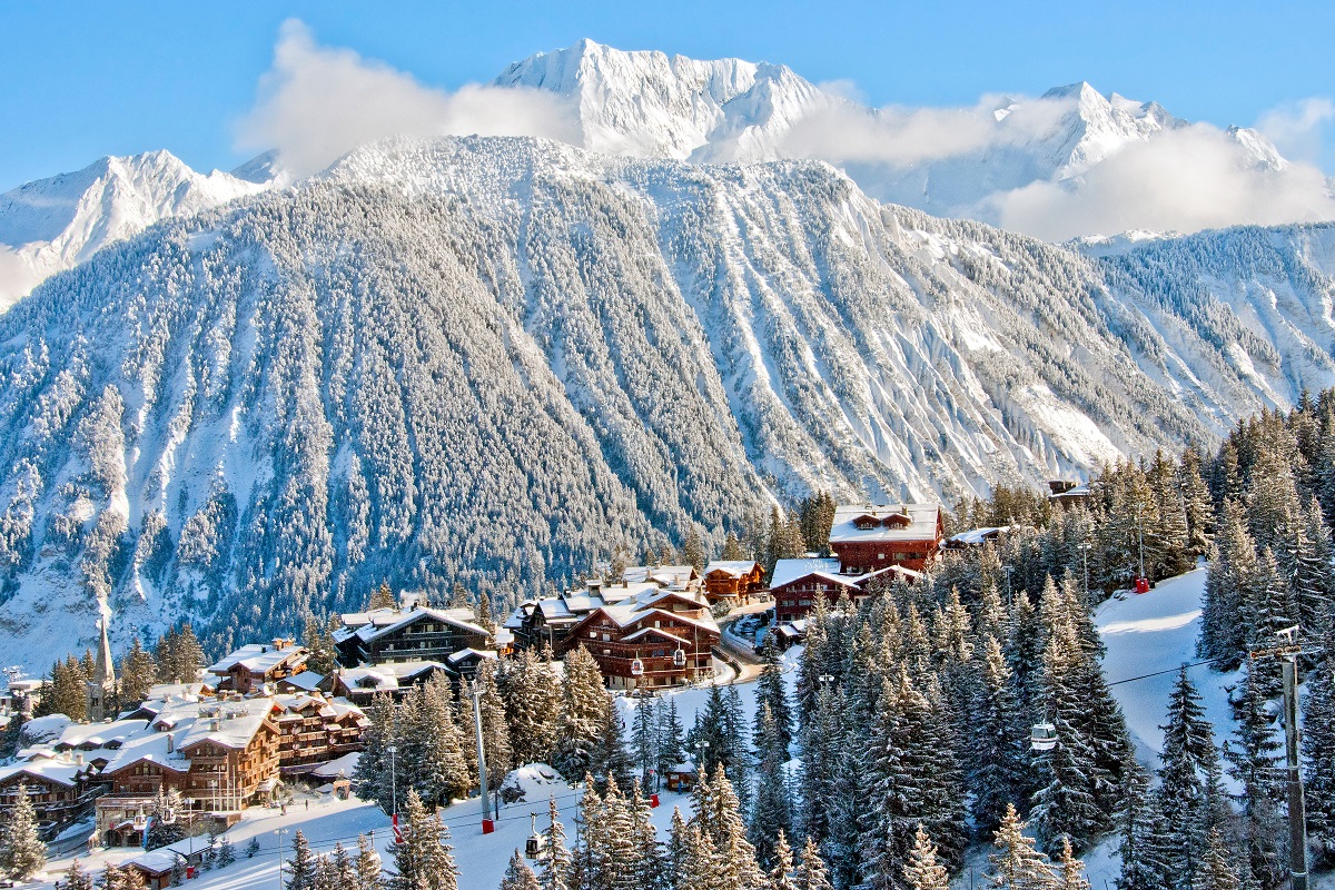 Courchevel 1850 Les Trois Vallees Three Valleys ski area Haute Savoie Tarentaise Valley Vanoise National Park French Alps France photography by Andy Evans Photos