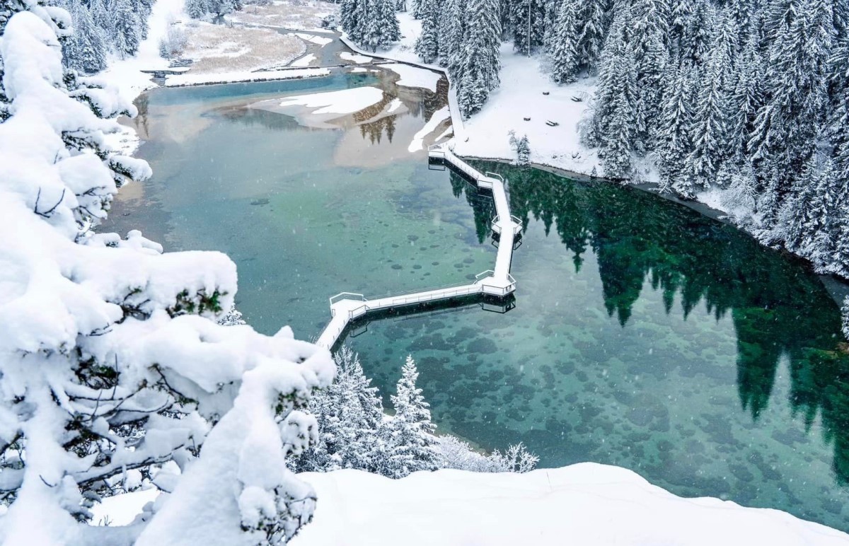 lacul La Rosiere, Courchevel, fotogradfiat iarna