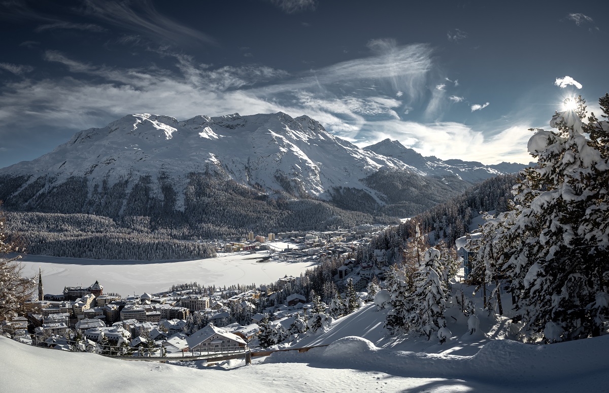 peisaj de iarna din St. Moritz