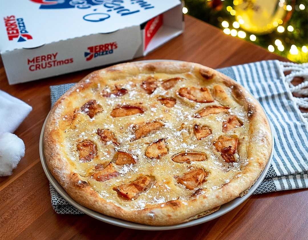 pizza cu mere și scortisoara, de la Jerry Pizza